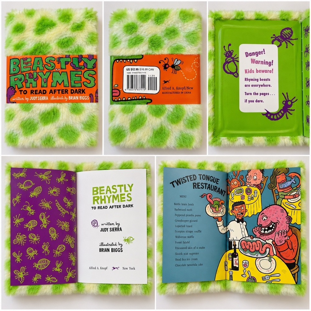Beastly Rhymes to Read After Dark Judy Sierra Brian Biggs Fuzzy Cover Book